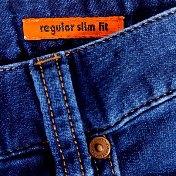 Alberto Pipe Jeans Mens 40x36 Blue Cosy Regular Slim Fit Stretch Denim - Picture 12 of 16